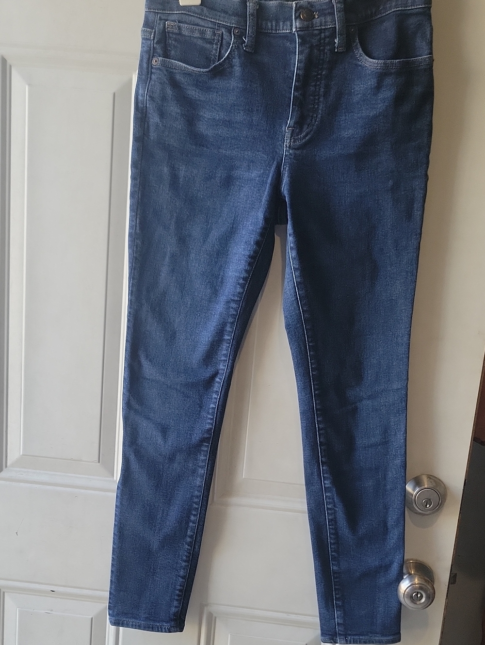 Madewell 9" inch High rise skinny blue jeans